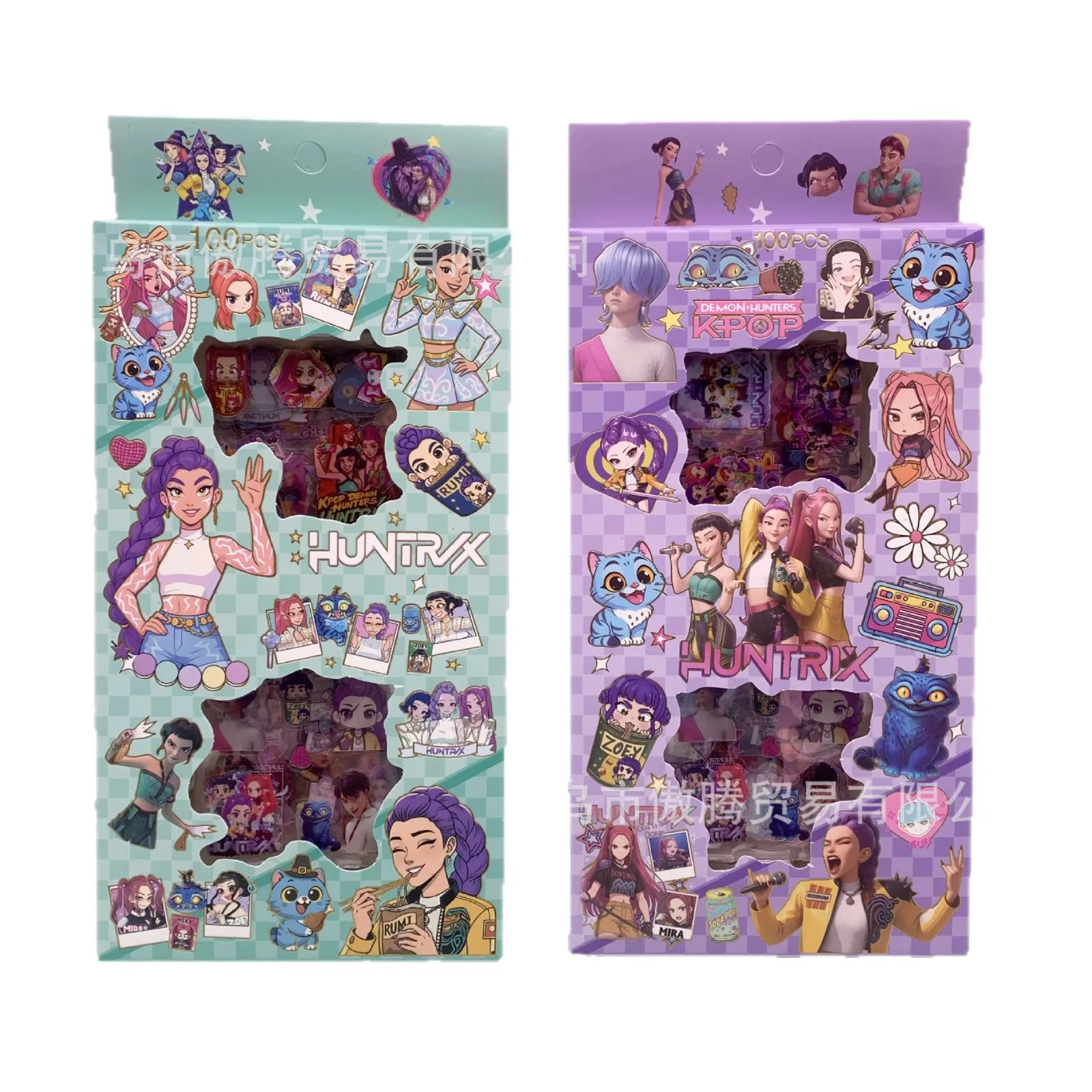 

Kpop Demon Hunters 100PCS Transparent Stickers Gift Box, Cute Aesthetic DIY Stickers for Journal, Planner & Scrapbook Lovers