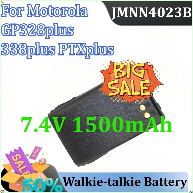 

For Motorola GP328plus 338plus PTXplus Walkie-talkie Battery New 7.4V 1500mAh JMNN4023B