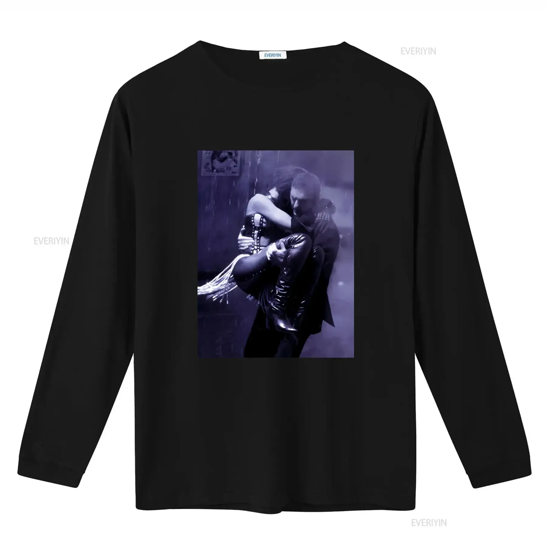 Vintage Retro The Bodyguard Movie Print T Shirt Whitney Houston Kevin Costner Romantic Scene Design vintage Washed