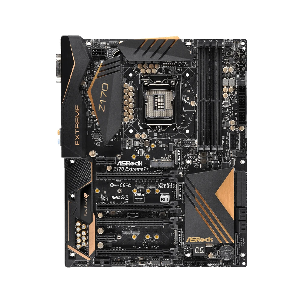 Материнская плата ASRock Z170 Extreme7+ с поддержкой i7-7700K 6700 i5-7600K 6500 i3-7300 i3-6300T Процессор DDR4 3866+ HDMI M.2 NVME PCIe 3.0 ATX