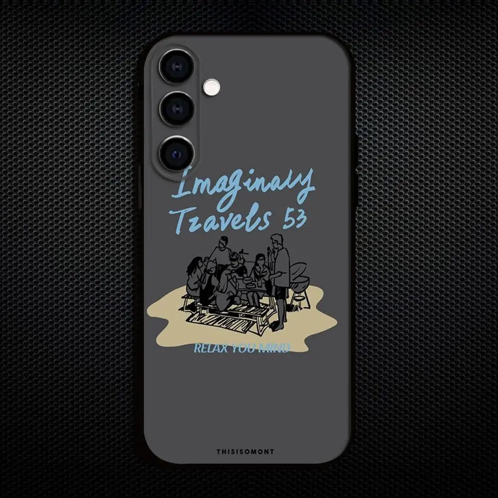 Sommer Strand Logo Handyhülle für Samsung Galaxy A73, A72, A71, A70, A53, A52, A51, andere weiche schwarze Abdeckung