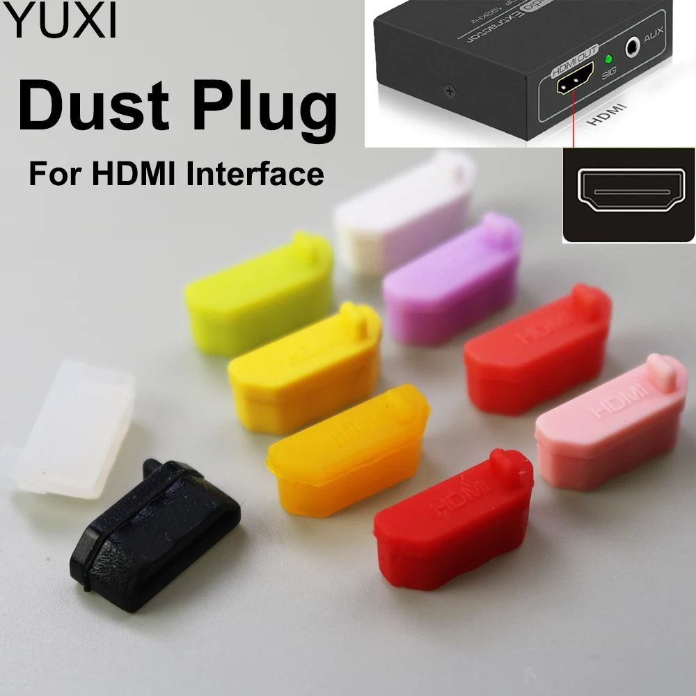 10PC Soft Silicone Notebook HDMI Dust Plug Universal Anti-dust Cap Protective Rubber Cover For HD Interface Computer Motherboard