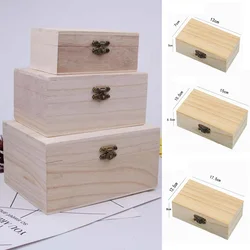 Wooden Storage Box Desktop Wood Clamshell Jewelry Storage Hand Decoration Wooden Box S M L Wedding Gift Storage Box