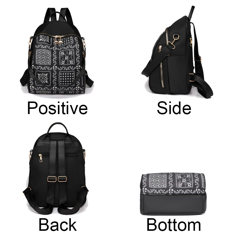 Fashion Backpack Women Oxford Cloth Shoulder Bags School Bags for Teenage Girls Light Ladies Travel Backpack Mochila Feminina