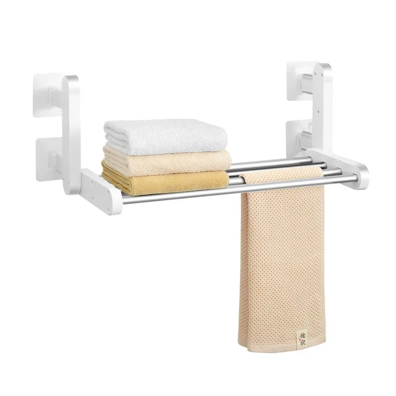 

Bathroom Electric Heated Towel Rack Constant Temperature Heating Drying Rack Aluminum Alloy Antibacterial Wall-Mounted Foldable