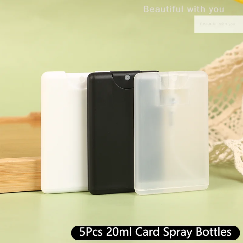 

20ml Refillable Perfume Spray Bottle Portable Card Spray Bottle Hand Sanitizer Alcohol Snap Bottles Travel Sub-Packing Bottles