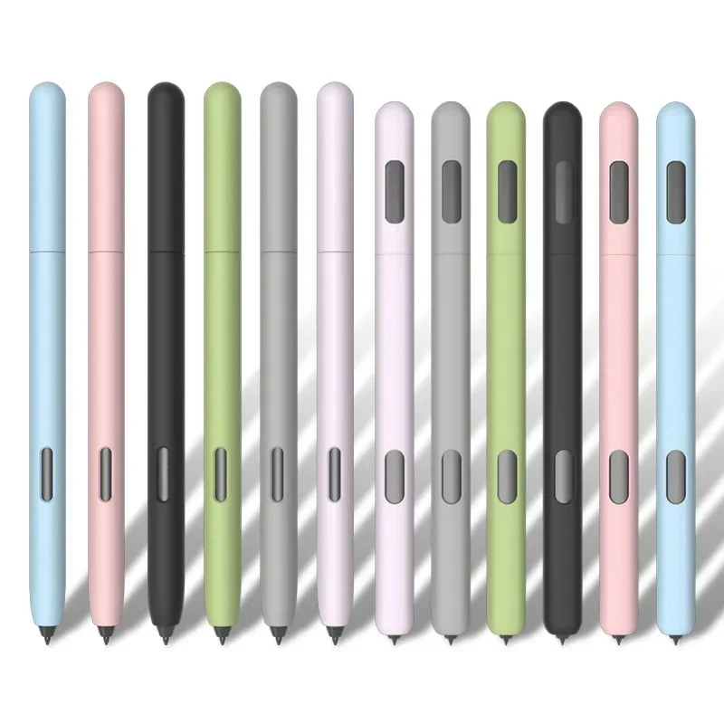 Silikonowy pokrowiec na tablet z rysikiem dotykowym w jednolitym kolorze do Samsung Galaxy Tab S6 Lite S Pen S7 FE S8 Ultra S9 Plus