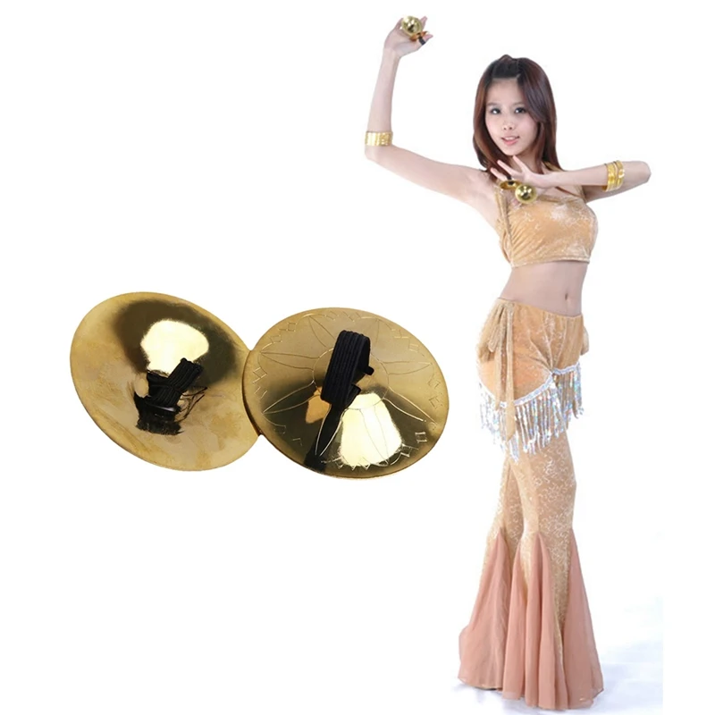 Musical Instrument Toys Metal Copper Cymbals Silver Belly Dance Finger Dial Pads