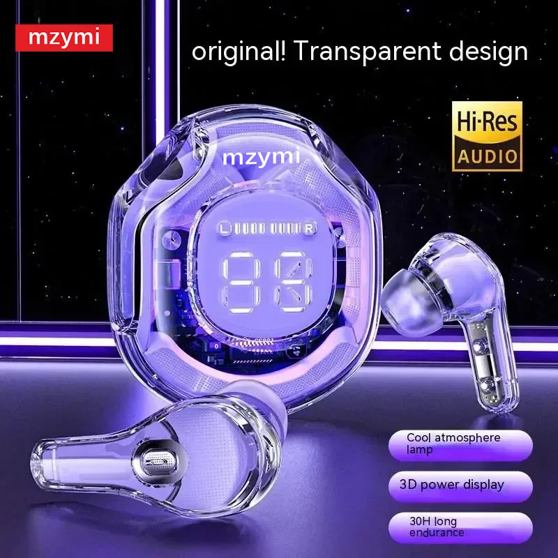 

mzymi T8 Bluetooth5.3 Headphones HiFi Sound True Wireless Earphones In Ear Headset Sport Gaming Earbuds Waterproof For XIAOMI