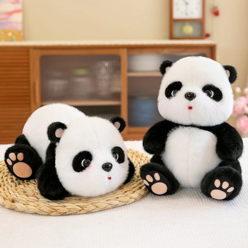 Cute Footprint Panda Plush Toy Doll Cute National Treasure Giant Panda Small Size Exquisitely Comfort Children's Doll