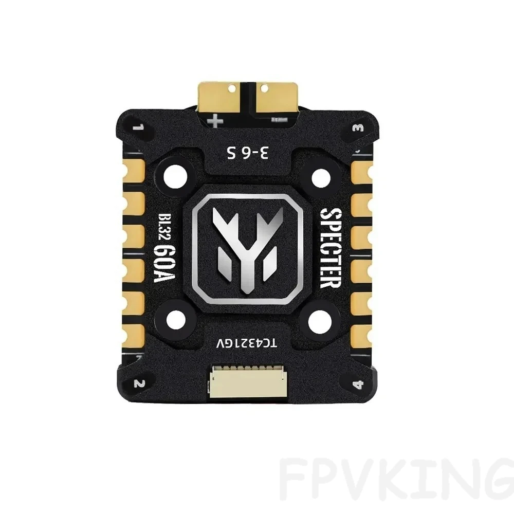 HGLRC SPECTER 60A 4-w-1 ESC - 3-6S BL32 128K CNC Radiator 20×20mm Wysoka Wydajność do Dronów Wyścigowych i Freestyle FPV