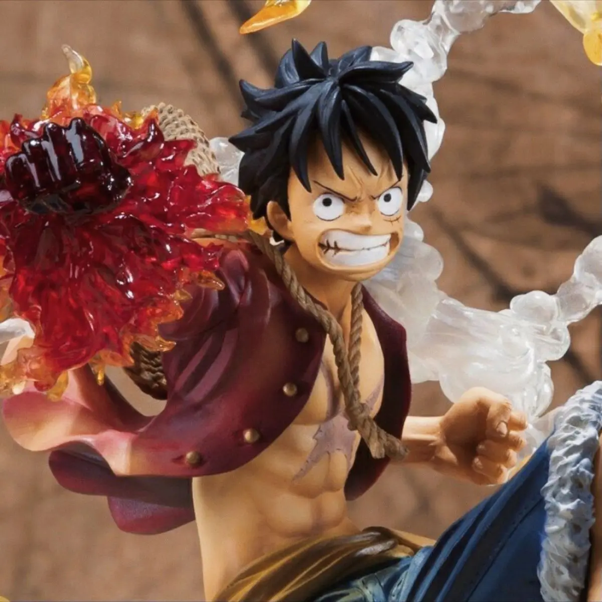 

One Piece Fierce Battle Anime Fire Fist Model Figure Decorative Handheld Peripheral Birthday Gift Collectible Toy