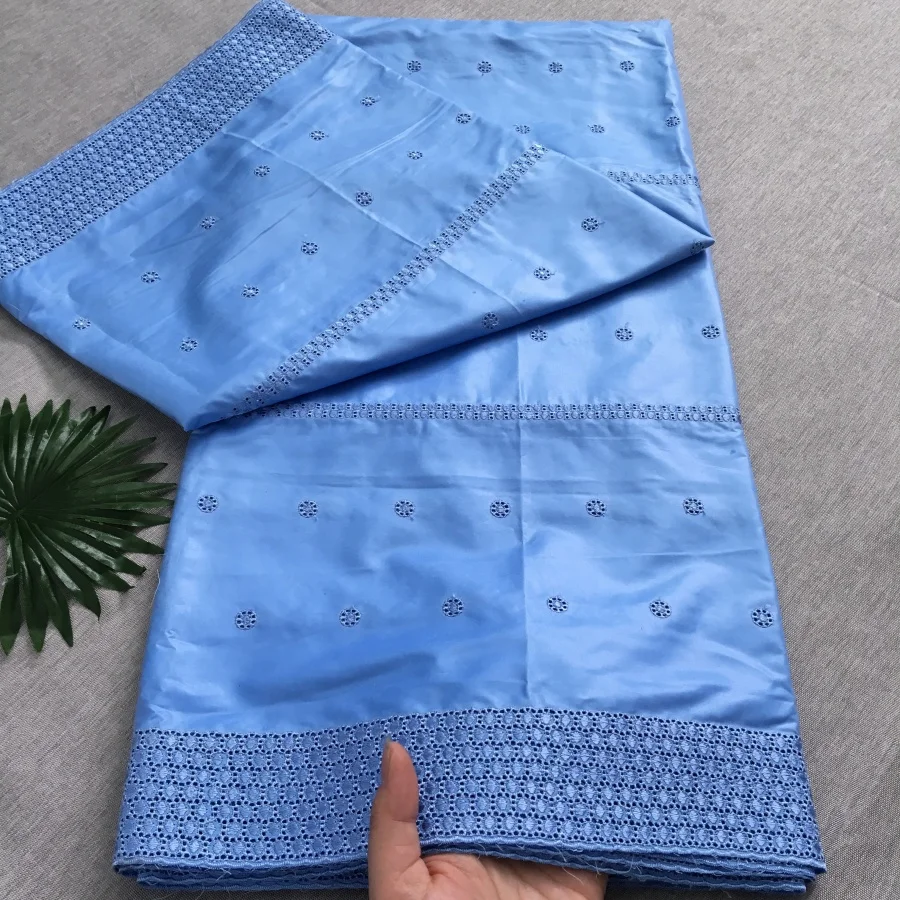 

2026 High Quality Swiss Voile Lace Fabric 5 Yards Nigerian African Cotton Embroidery Lace Fabrics For Women Wedding Dress