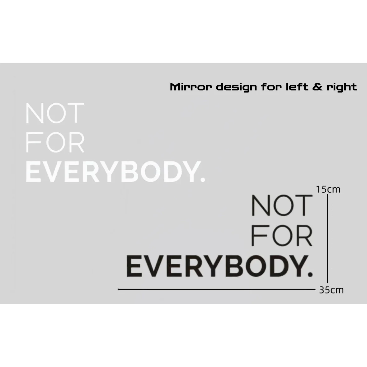 Car Door Stickers Not For Everybody Personalized Tuning Graphics JDM Stickers Car Racing Style Decals Car Exterior Decoration view 6