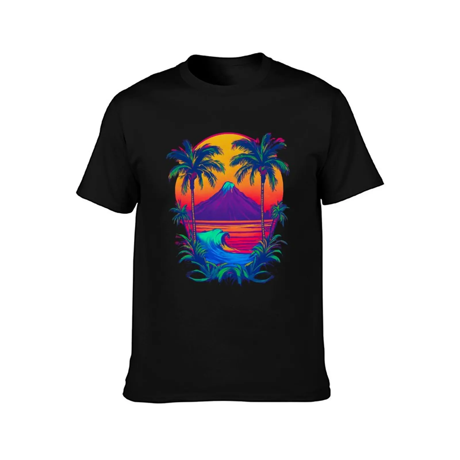 Tropical Tranquility palm leaves, tropical, summer, tropical leaves, T-Shirt Running Performance Short Sleeve Tee T-Shirt