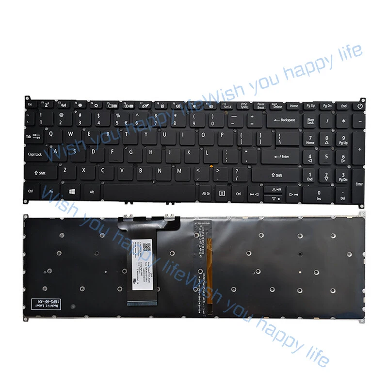 

N... US Laptop Backlit Keyboard for Acer A715-74G A715-41 A715-75 N19C5