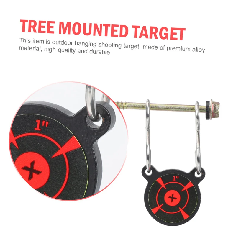 Portátil Tree Target Slingshot Acessório, Resistente a Bater, Metal Shooting Target, Tiro Treinamento, Outdoor Sports Toy