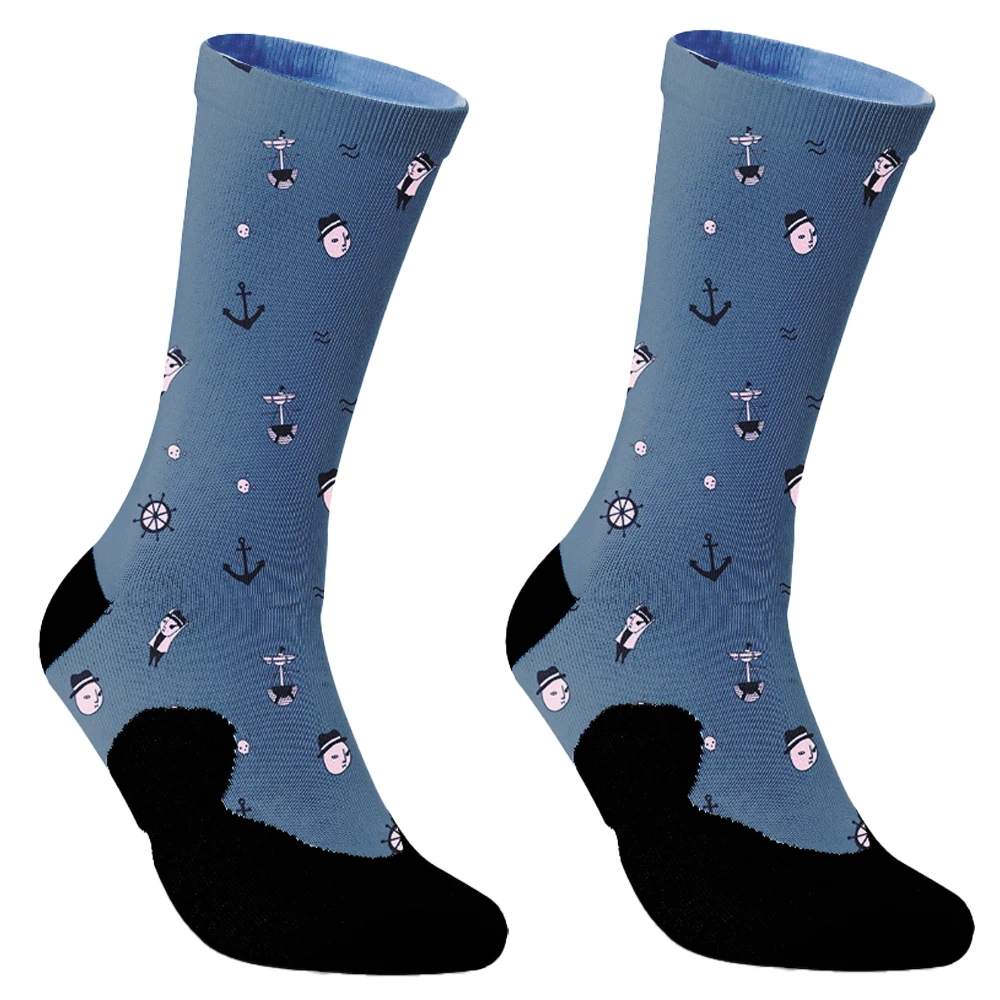 Bunte Cartoon lustige Socken Frauen Männer hochwertige Baumwolle Crew Socken Basketball Fußball laufen sportliche Socken