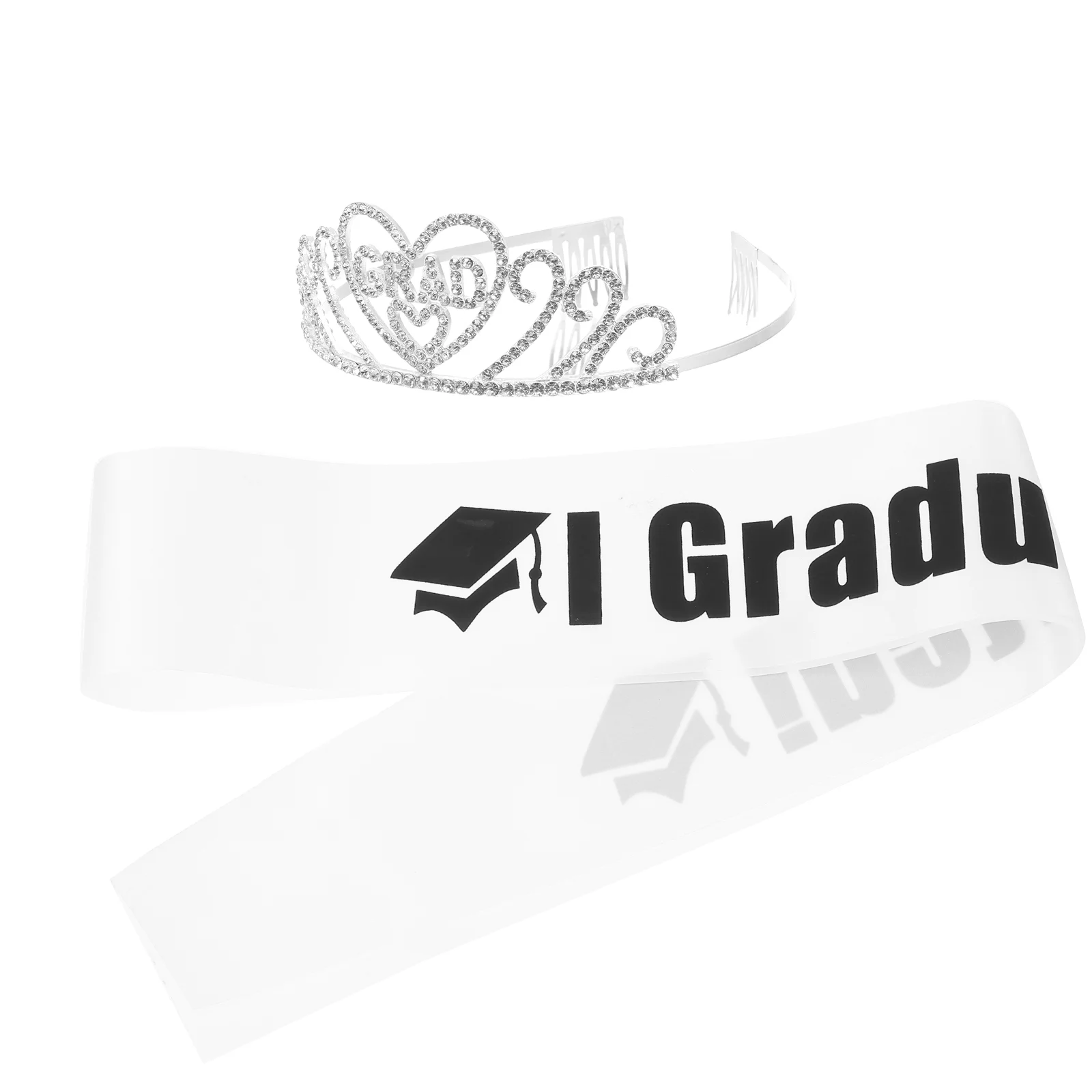 

Graduation Crown Suit Decorations 2021 Graduate Sash Senior Tiara Party Favors and Tiaras for Women Sashes