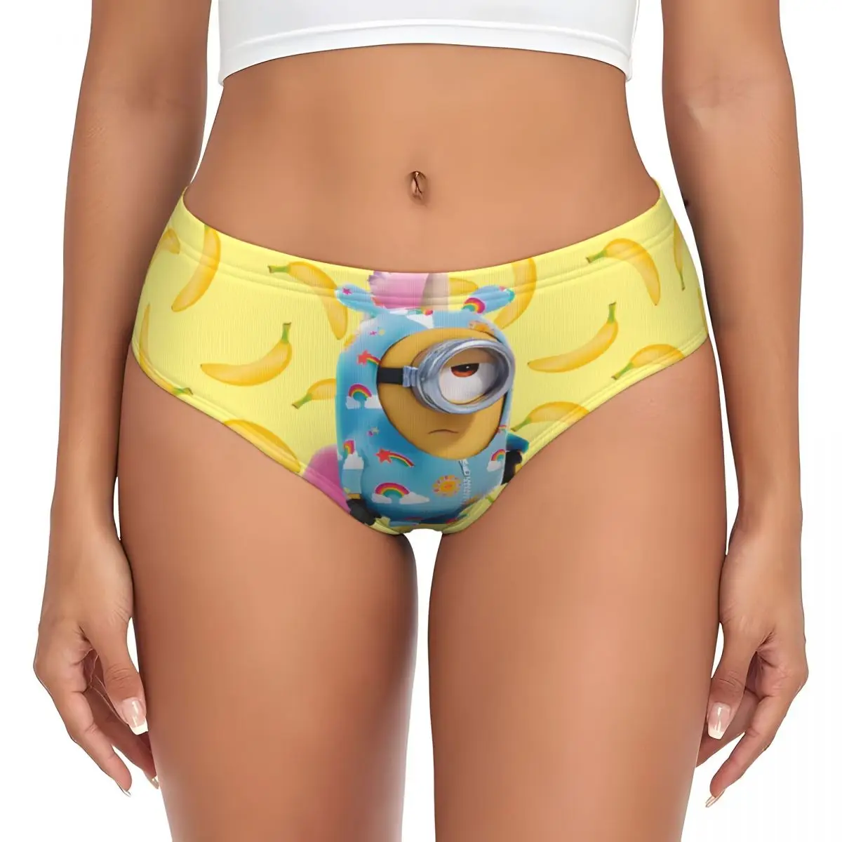مخصص M-Minions مانغا الكرتون سراويل قصيرة النساء الراحة لطيف الملابس الداخلية