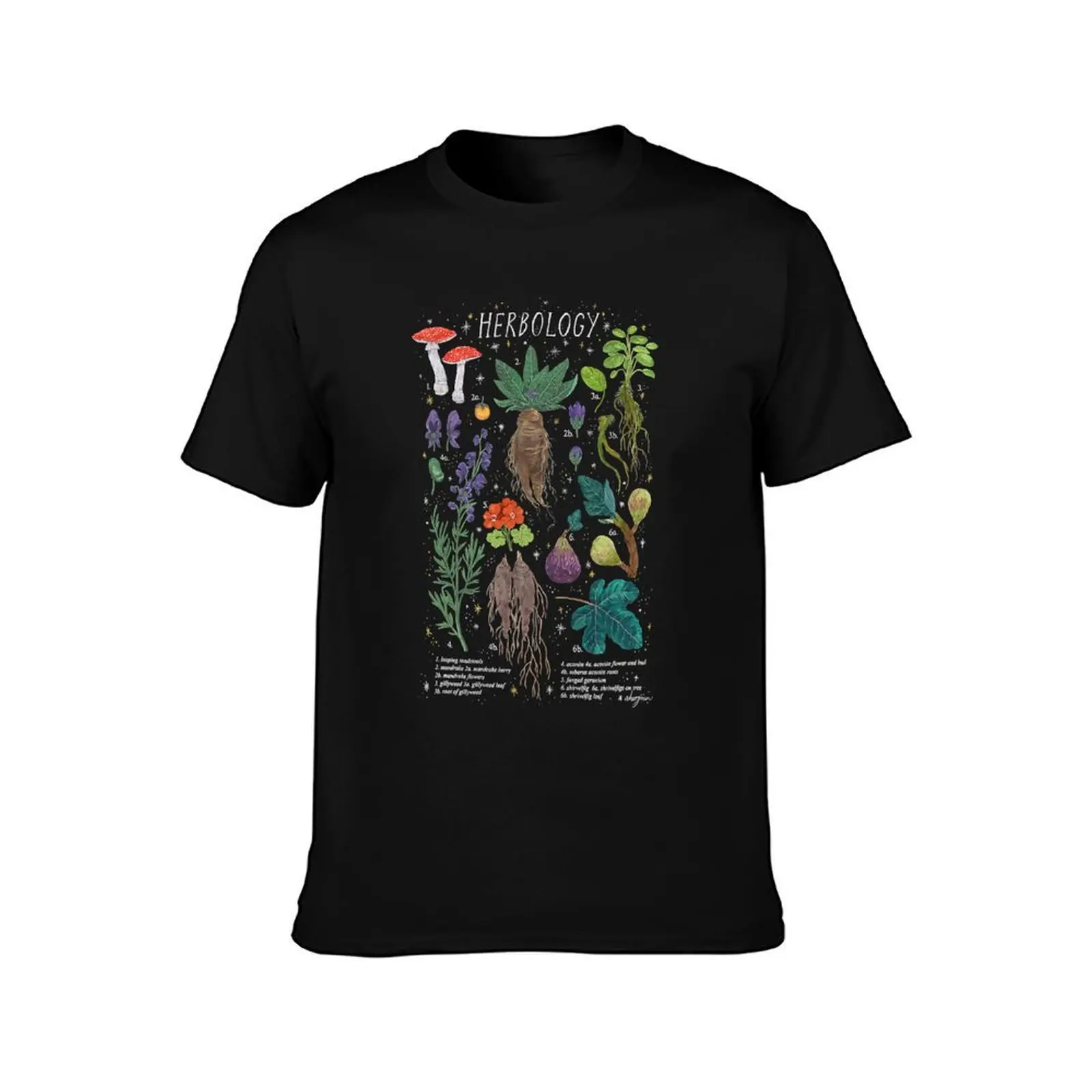 Herbology Plants, Farm and Animal Herbology T-Shirt, Summer Casual Cotton Tee, Oversized Streetwear Tops, Vintage Graphic Print