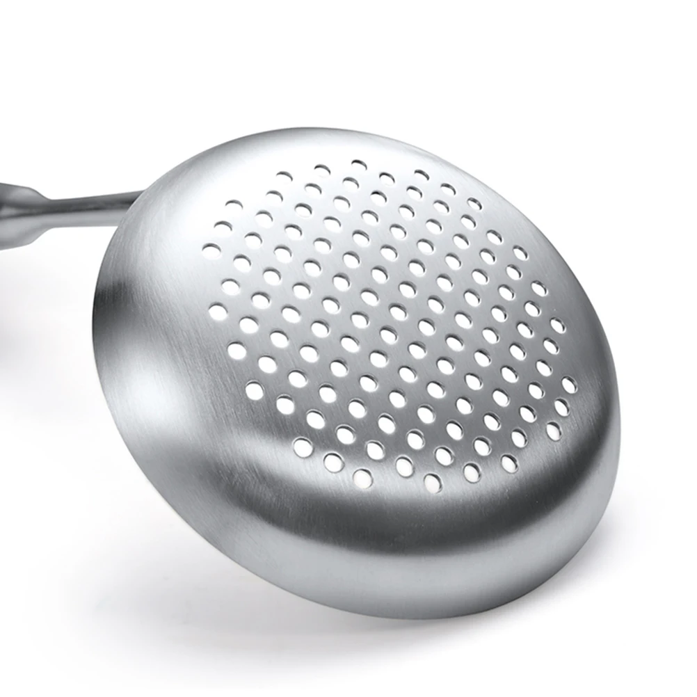 

1PC 304 Stainless Steel Colander Spoon Long Handle Spoon Strainer Sturdy Soup Strainer Spoon Anti-rust Kitchen Utensils for Home