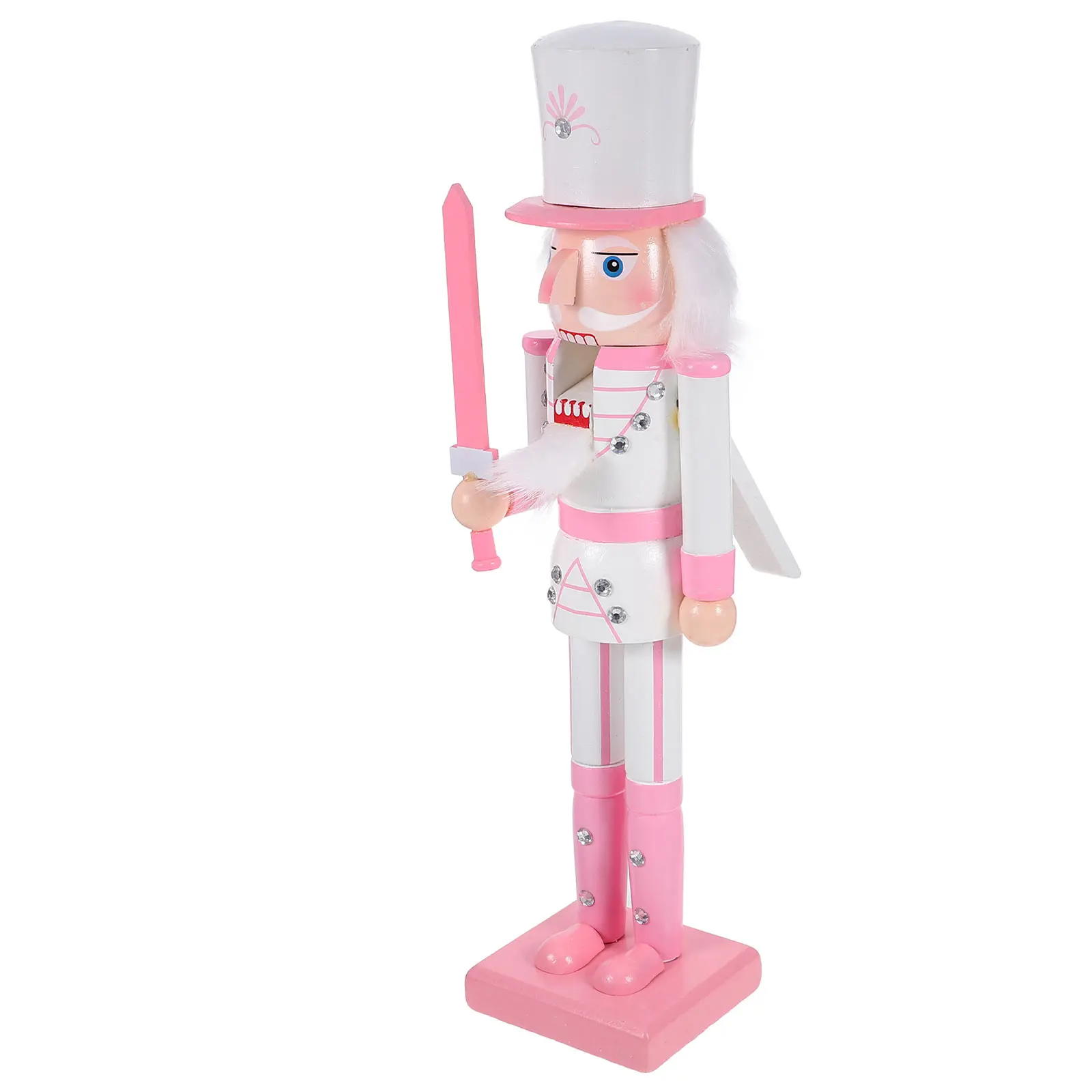 

Handcrafted Wooden Nutcracker Christmas Decoration Colorful Painted Design for Desktop Home Window Holiday Display