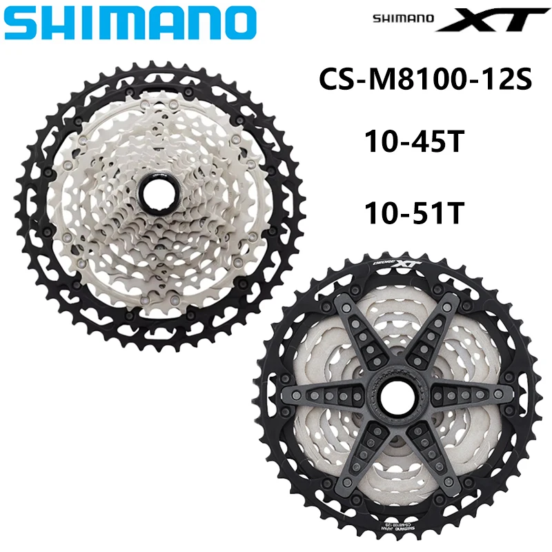 

SHIMANO DEORE XT CS-M8100 12S Cassette Sprocket M8100 Freewheel 12 Speed 10-45T 10-51T Cassette Sprocket Mountain Bike Parts
