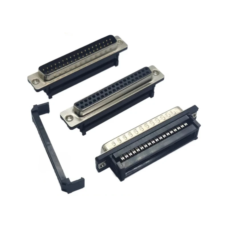 DIDC-DB9/15/25/37 P Винт «папа-мама» Двухрядный провод под давлением без припоя Черный последовательный разъем