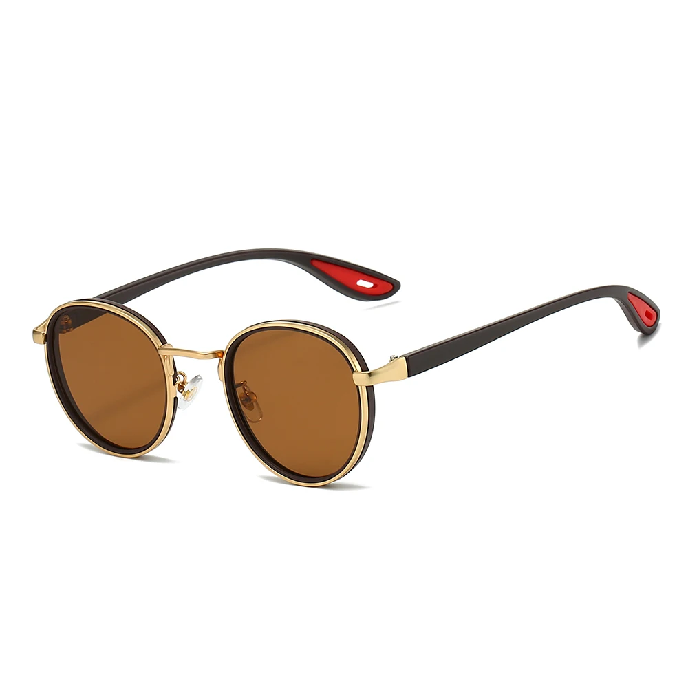 GM LUMIAS Vintage Runde Sonnenbrille für Herren 2025 Neue Punk-Mode-Sonnenbrille für Damen Trendiges Luxusmarken-Design Lässige Anti-UV-Sonnenbrille – Detail 8