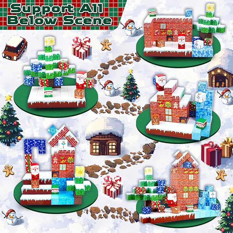 인기 판매 자석 블록 게임 마인 마그넷 월드 장난감 소년 소녀용 STEM 몬테소리 감각 큐브 게임 장난감 선물