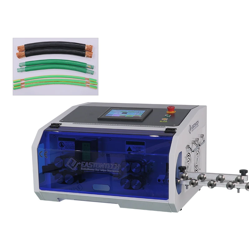EW-05A ماكينة تجريد أسلاك الكمبيوتر 35mm2 أوتوماتيكية بالكامل نوع الحزام ماكينة قطع وتجريد الكابلات غير الختم