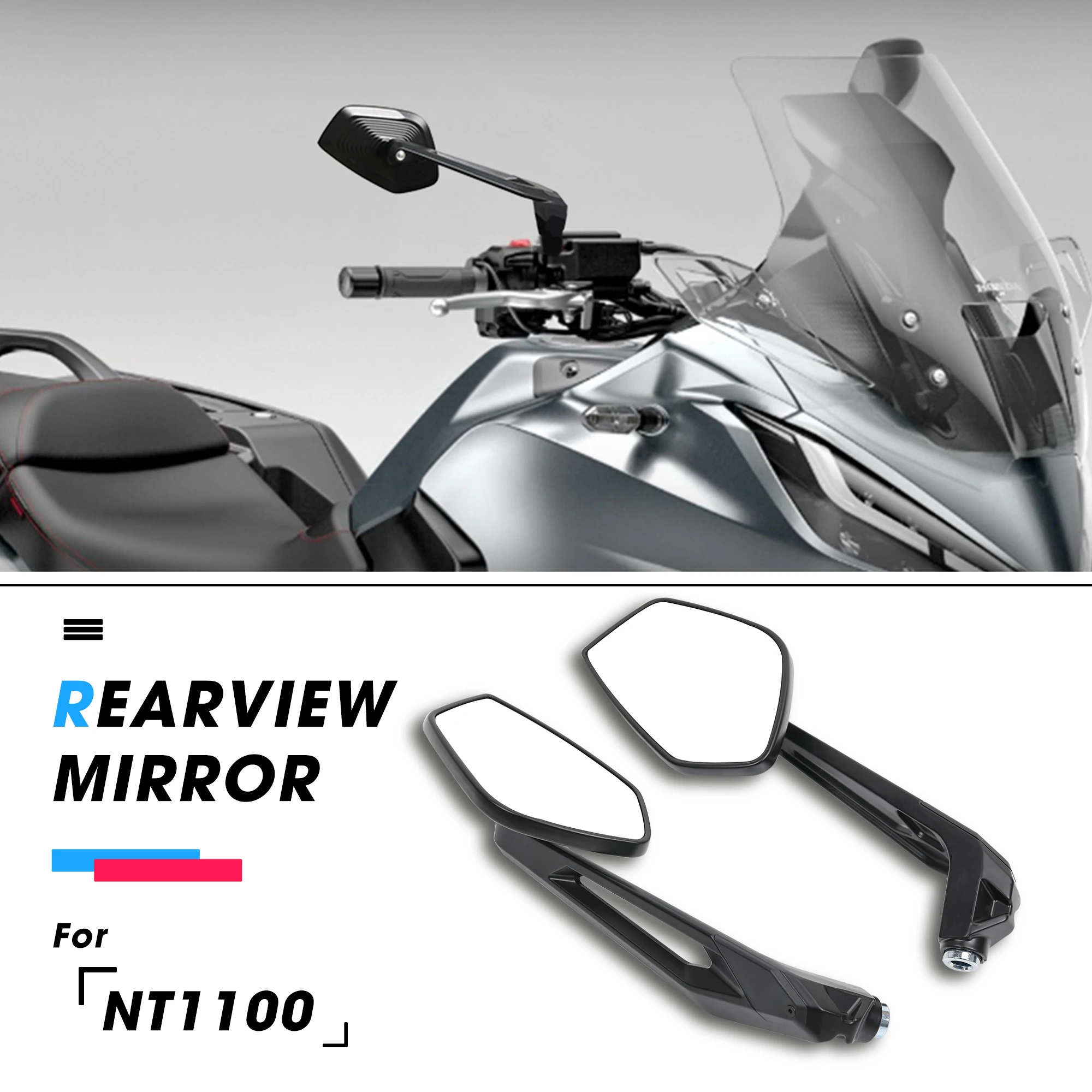 Motorcycle NEW NT 1100 Accessories Side Rear View Mirror Rearview Mirror For Honda NT1100 2021 2022 nt1100 DCT 2023 2024