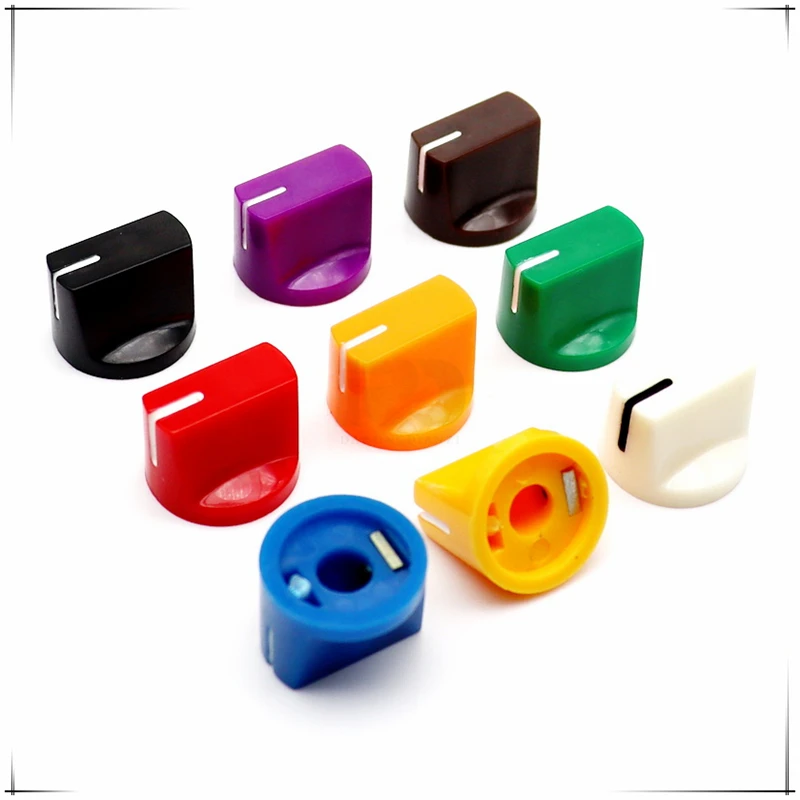 5PCS 19×14mm Plastic Knob Cap Potentiometer Knob Panel Operation Adjustment Cap Top Screw Knob Aperture 6.4MM