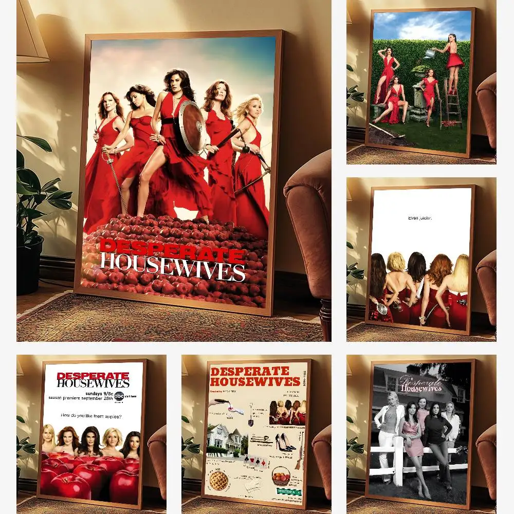Desperate Housewives TV movie Poster  Self-adhesive Art Waterproof  Sticker Coffee House Dorm Room Wall Decor