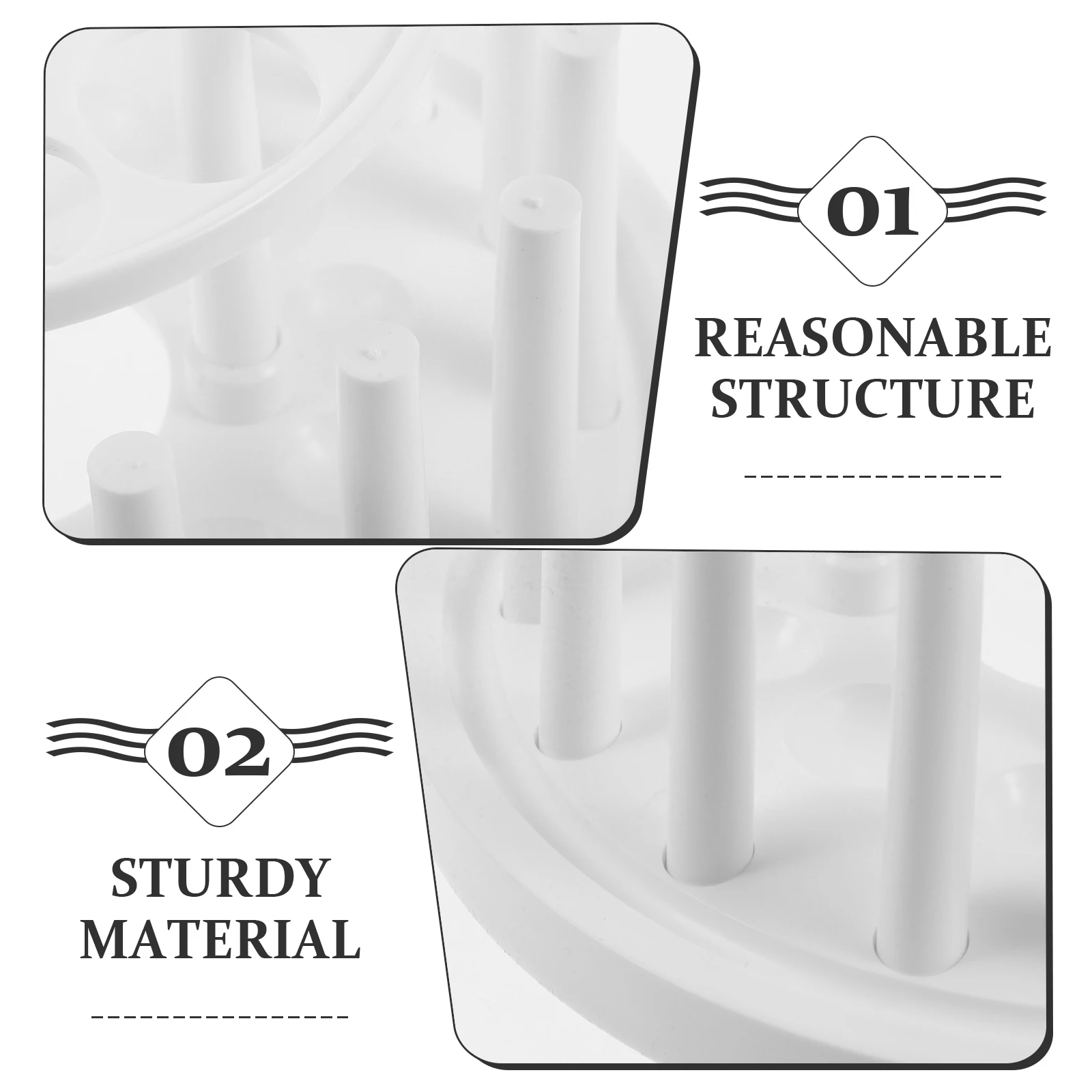 

12 Plastic Test Tube Rack PP Tube Holder Reusable Lab Storage ganizer Lightweight Stand for Chemistry Sampling