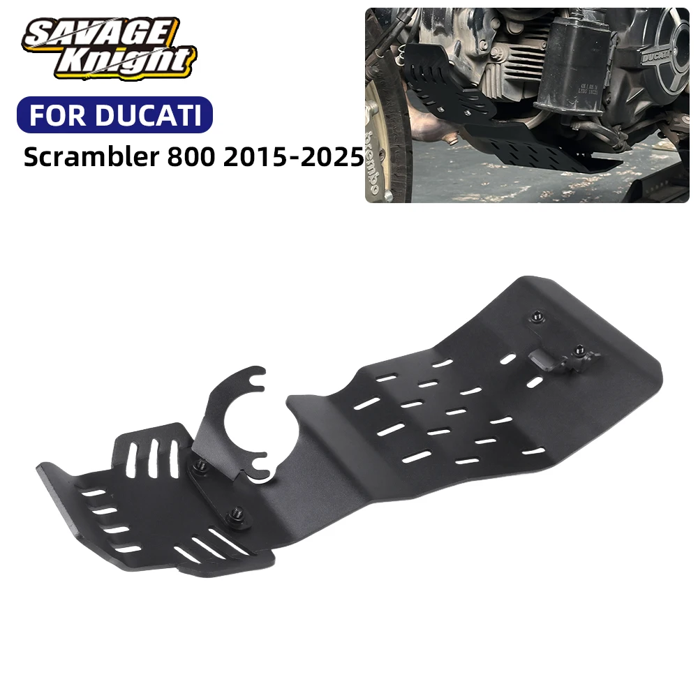 

Motorcycle Engine Chassis Guard Under Belly Pan For Ducati Scrambler 800 2015-2025 Skid Plate Cover Bash Frame Protection