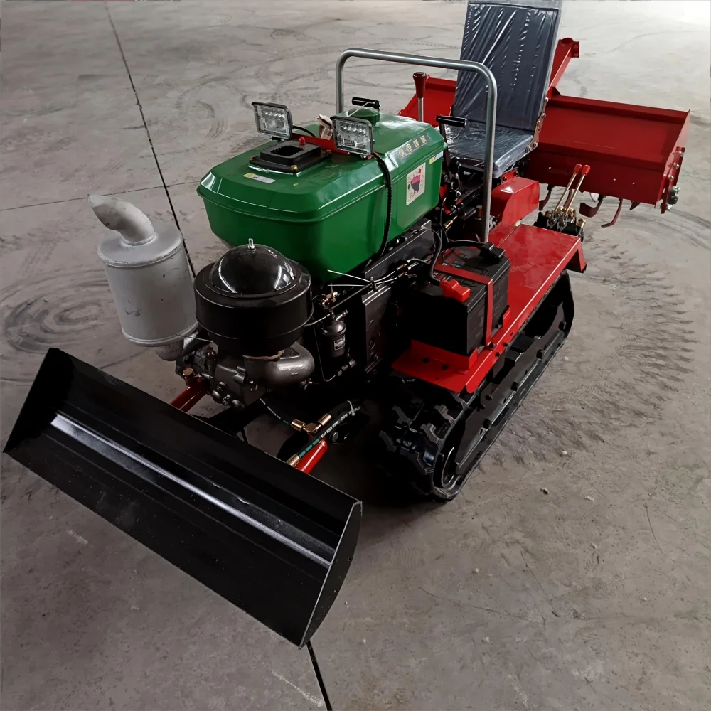 Factory Sells Multifunctional Agricultural Small Diesel Four-Wheel Drive Riding Rotary Tiller