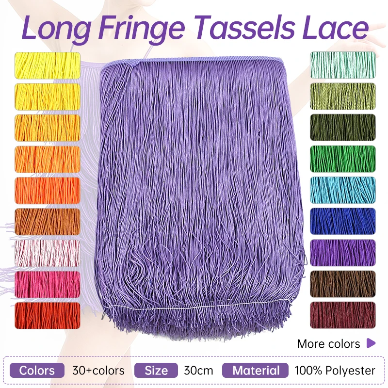 10Y 10-30cm Tassel Fringes for Clothes Dress Curtain Lace Trims Garment Decorative Ribbons Fringe Fabric DIY Sewing Accessories