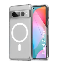 Case voor Google Pixel 8 Pro Draadloos opladen Magsafe Cover Transparante siliconen hoesjes voor Google Pixel 8 7 Pro 7A 7Pro Case