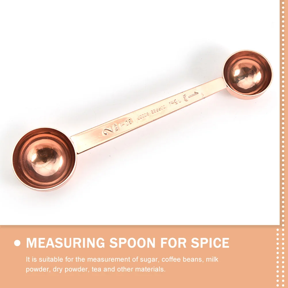 

Measuring Spoon Cup Scoops Stainless Dual Sided Coffee Steel Spoons Fancy Double