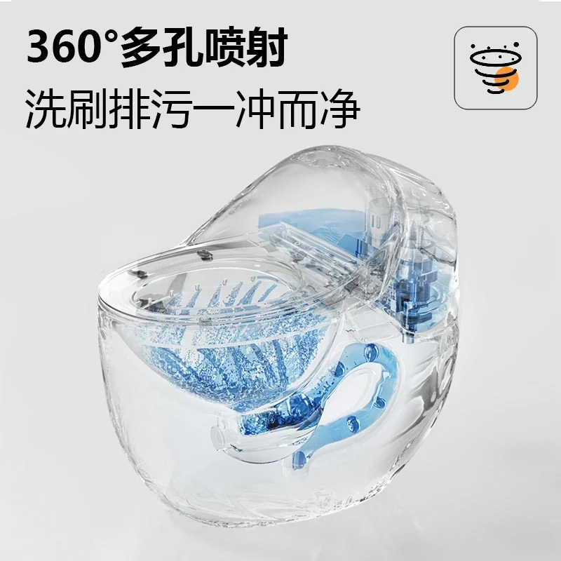 Toilettes pour petit appartement, siphon personnalisé en forme d'œuf, grand tuyau, déodorant anti-éclaboussures, toilettes silencieuses