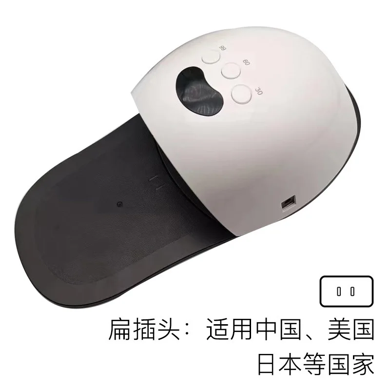 Nuova lampada per unghie creativa, lampada per fototerapia per unghie da piede tipo pantofola 48W di grande capacità con macchina per unghie con cuscinetto per piedi transfrontaliera