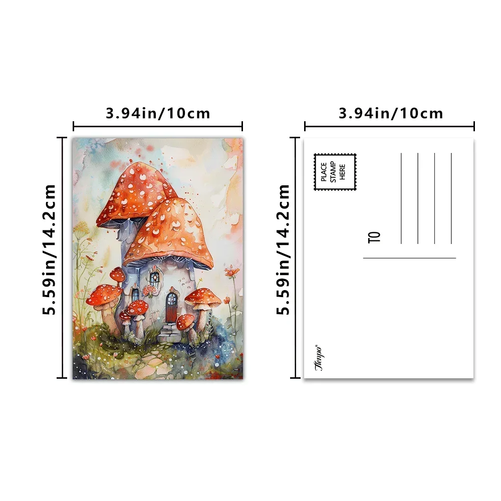 32pcs, Fantasy Forest, postcards, decoration/greeting cards/postcards, high-definition printing, collectible and mailable