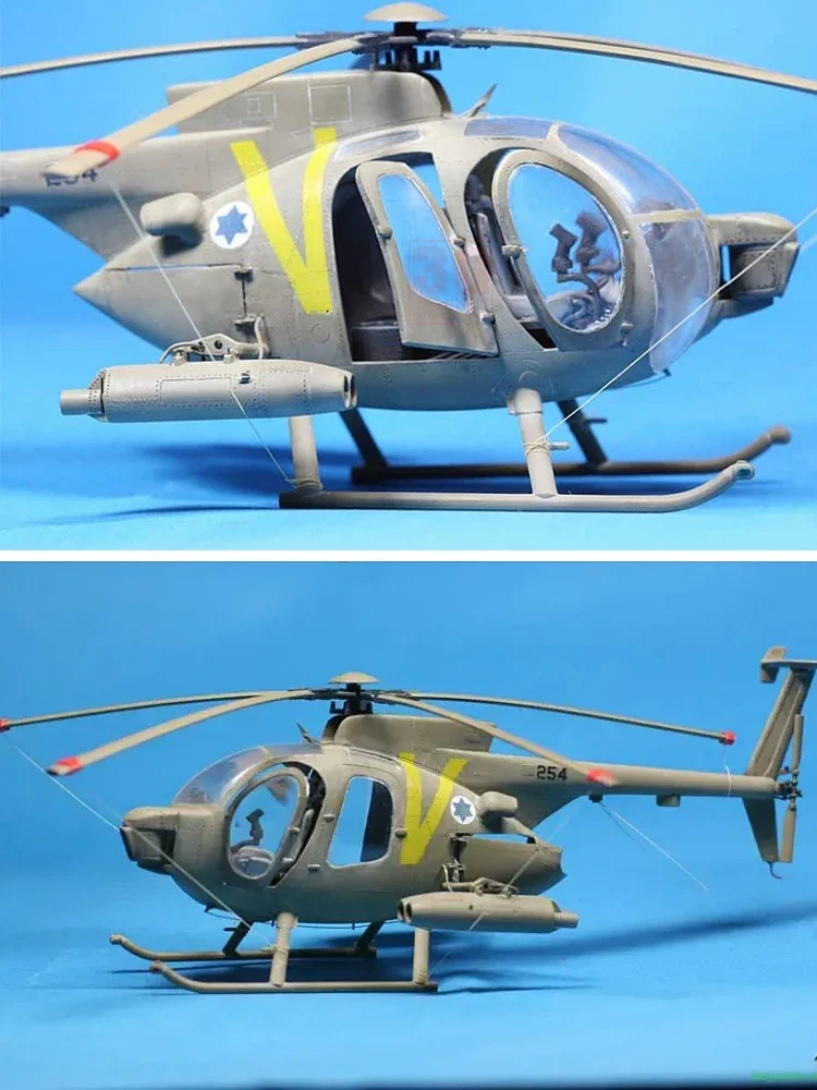 Academia Montada Modelo Kit para Helicóptero Reboque, 12250, 500D, 1:48