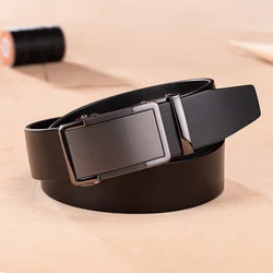 BISON DENIME Male Belts Automatic Alloy Buckle Business Casual Men Waist Strap Fashion Cow Genuine Leather Belt Free Shipping