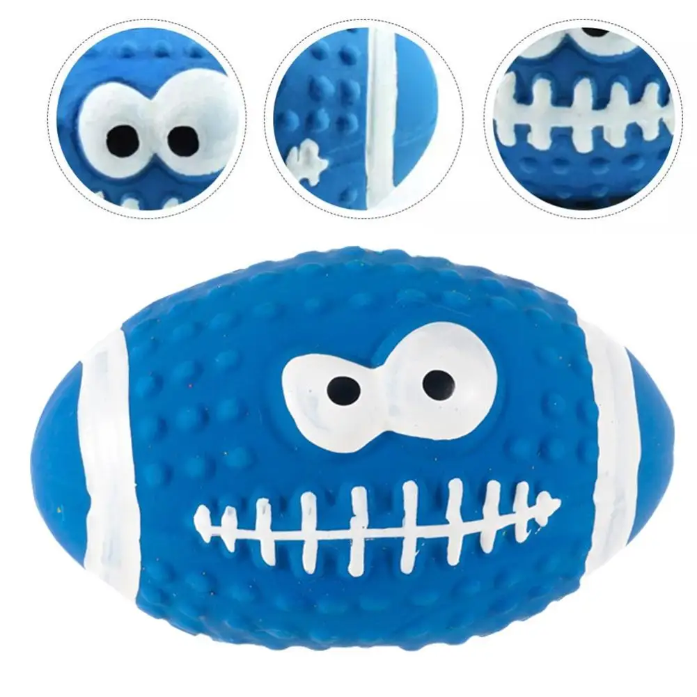 Soft Pet Ball Squeaky Toy For Small Large Dog Rugby Tennis Volleyball Football Basketball Latex Tooth Cleaning Training Toys