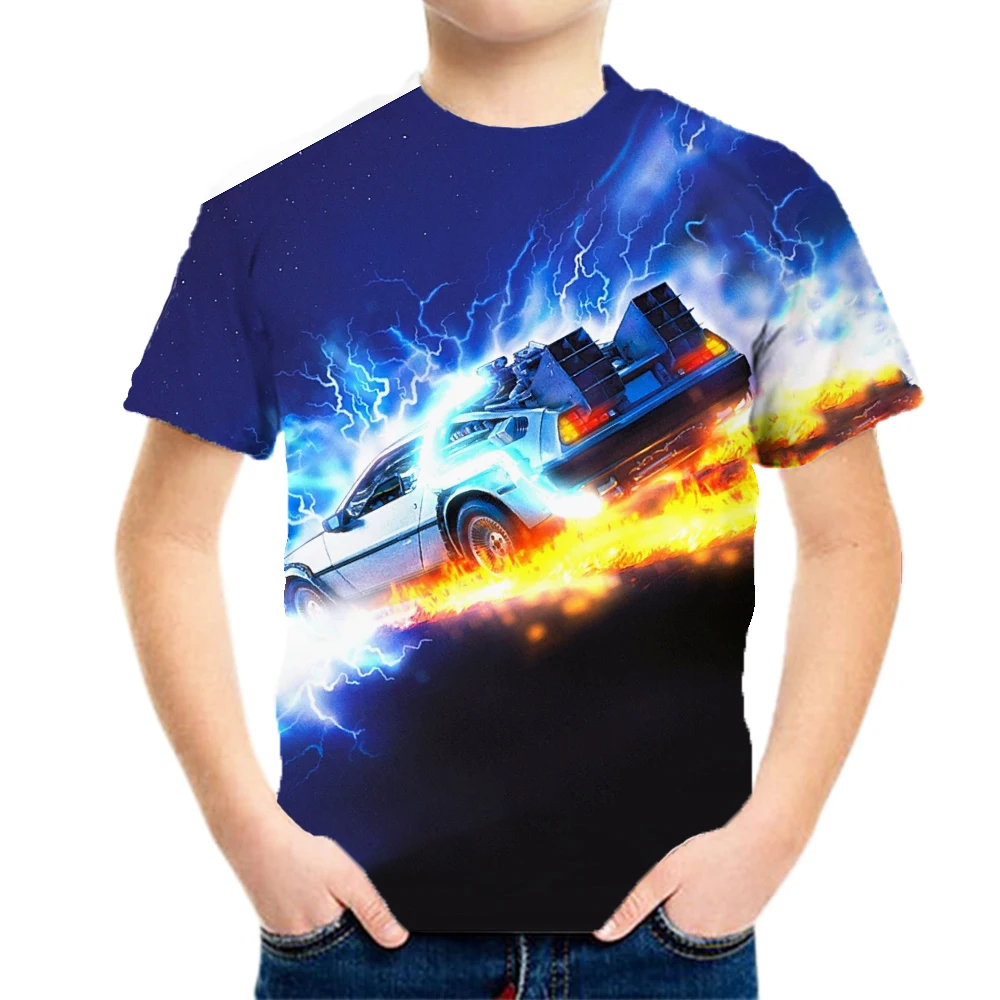 Boy Clothes Racing Graphic T Shirts Children\'s T-Shirt Short Sleeve Kids Clothes 3D Fashion Clothing Boy Children Summer Clothes