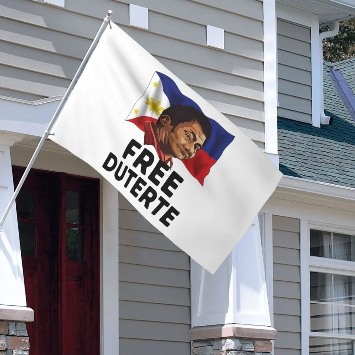 Free Duterte President Philippines Flags Double Sided Outdoor Banner Polyester Home Room Dorm Wall Decor 3x5 FT