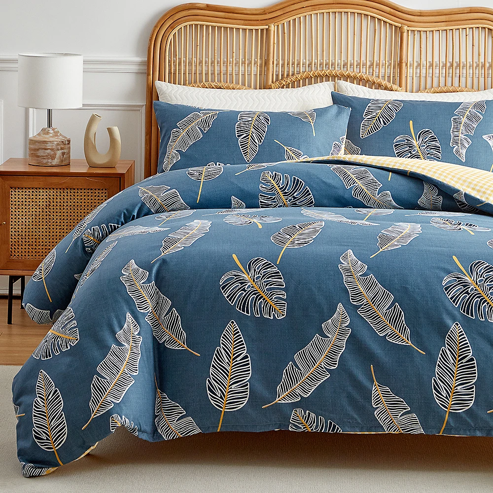 Duvet Cover Bedding Set Twin Full Queen King Size 135x200 Nordic Quilt Cover 240x220 Double Single Grid Tree Bed Linen 200x200